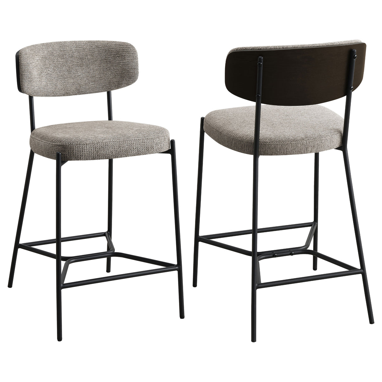 Furniture City Houma - Coaster - Elison Counter Height Bar Stool Light Brown (Set of 2) - 182656