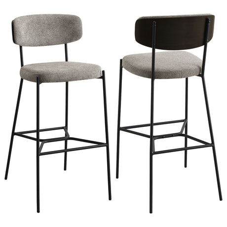 Furniture City Houma - Coaster - Elison Pub Height Bar Stool Light Brown (Set of 2) - 182657