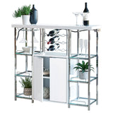 Furniture City Houma - Coaster - Gallimore 2-door Bar Cabinet Wine Storage White High Gloss - 182757