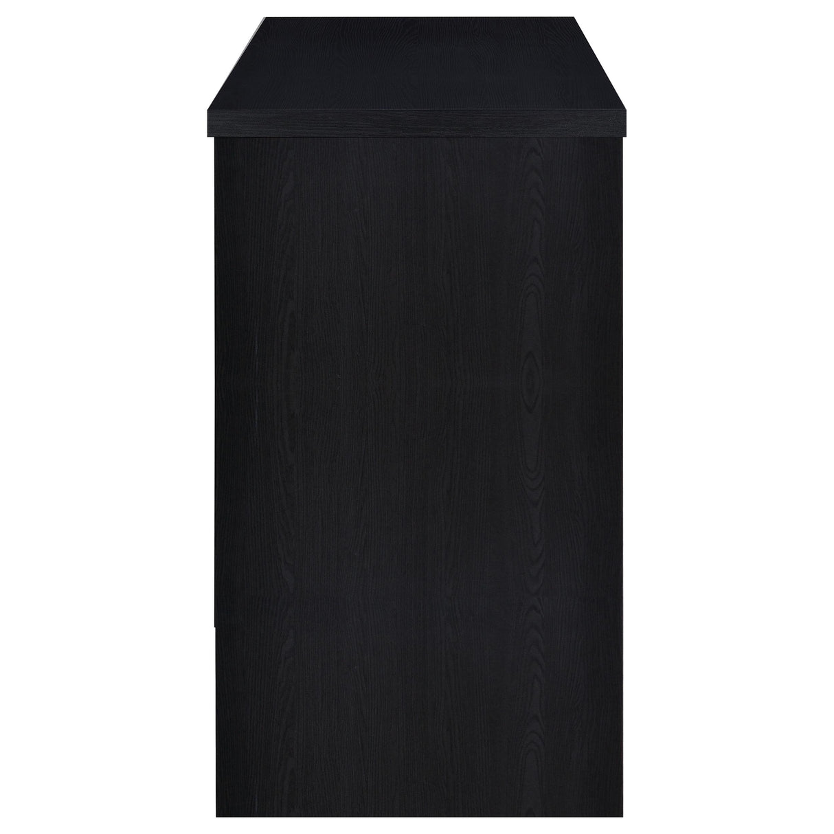 Topanga Engineered Wood Freestanding Home Bar Black