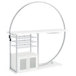 Furniture City Houma - Coaster - Risley 2-door Circular LED Home Bar Cabinet White High Gloss - 182798