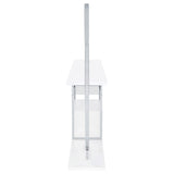 Risley 2-door Circular LED Home Bar Cabinet White High Gloss