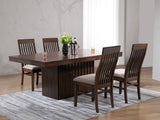 Furniture City Houma - Coaster - Briarwood 5-piece Extension Leaf Dining Table Set Mango Oak - 182991-S5