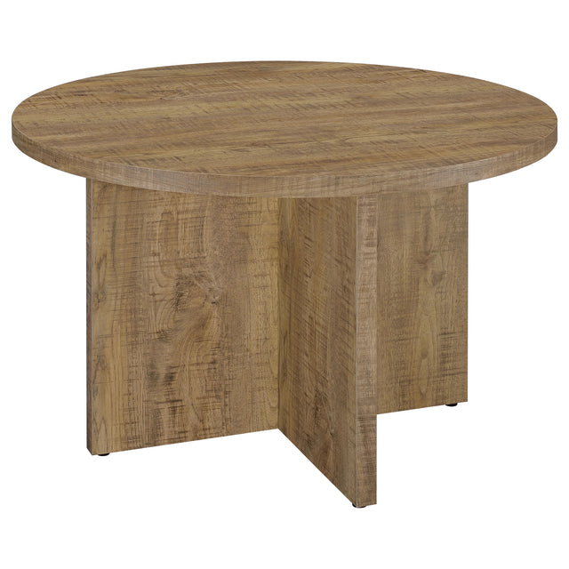 Furniture City Houma - Coaster - Jamestown Round 47-inch Composite Wood Dining Table Mango - 183021