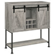 Furniture City Houma - Coaster - Claremont Sliding Door Home Bar Wine Cabinet Grey Driftwood - 183038