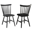 Furniture City Houma - Coaster - Hollyoak Windsor Wood Dining Side Chair Black (Set of 2) - 183042