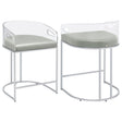 Furniture City Houma - Coaster - Thermosolis Clear Acrylic Counter Chair Chrome (Set of 2) - 183405