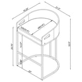 Thermosolis Clear Acrylic Counter Chair Chrome (Set of 2)