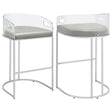Furniture City Houma - Coaster - Thermosolis Clear Acrylic Bar Chair Chrome (Set of 2) - 183406