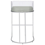 Thermosolis Clear Acrylic Bar Chair Chrome (Set of 2)