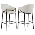 Furniture City Houma - Coaster - Chadwick Fabric Upholstered Bar Chair Beige (Set of 2) - 183437
