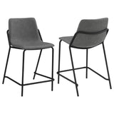 Furniture City Houma - Coaster - Earnest Upholstered Counter Chair Grey (Set of 2) - 183452
