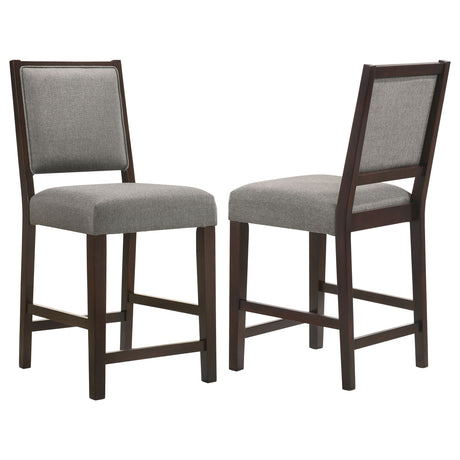 Furniture City Houma - Coaster - Bedford Fabric Upholstered Counter Chair Grey (Set of 2) - 183471