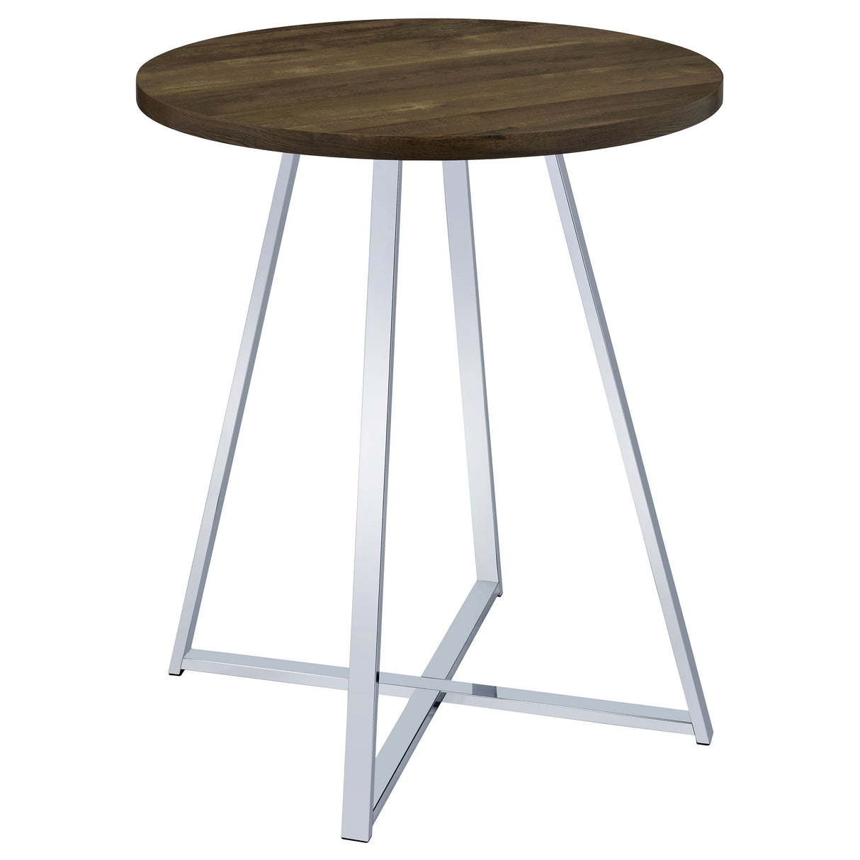 Furniture City Houma - Coaster - Burkhart Round 35-inch Pub Height Bistro Bar Table Brown Oak - 183516