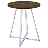 Furniture City Houma - Coaster - Burkhart Round 35-inch Pub Height Bistro Bar Table Brown Oak - 183516