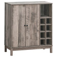 Furniture City Houma - Coaster - Cheyenne 2-door Home Bar Wine Cabinet Weathered Acacia - 183600