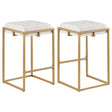 Furniture City Houma - Coaster - Nadia Upholstered Backless Counter Stool Beige (Set of 2) - 183645