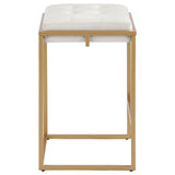 Nadia Upholstered Backless Counter Stool Beige (Set of 2)