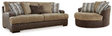 Furniture City Houma - Ashley Furniture - Alesbury Sofa and Oversized Swivel Accent Chair - Sofa and Oversized Swivel Accent Chair - 18704U5