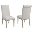 Furniture City Houma - Coaster - Salem Fabric Upholstered Dining Side Chair Beige (Set of 2) - 190152