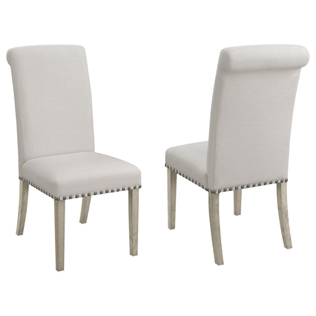 Furniture City Houma - Coaster - Salem Fabric Upholstered Dining Side Chair Beige (Set of 2) - 190152
