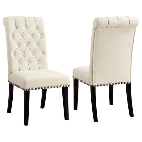 Furniture City Houma - Coaster - Alana Fabric Upholstered Dining Side Chair Beige (Set of 2) - 190162
