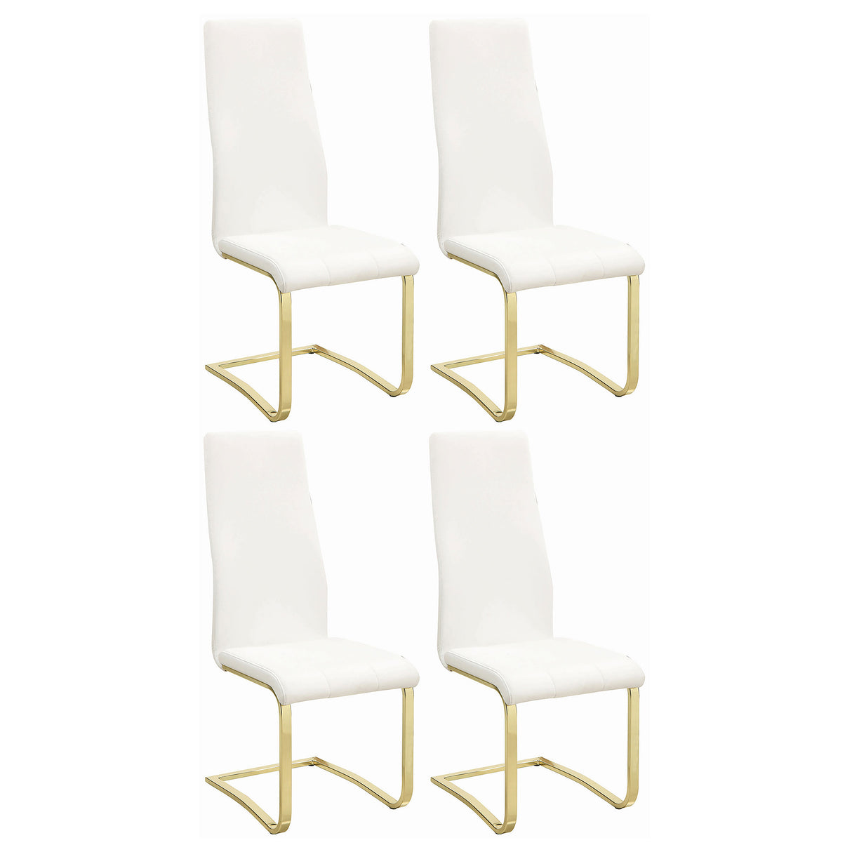 Furniture City Houma - Coaster - Montclair Upholstered Dining Side Chair White (Set of 4) - 190512