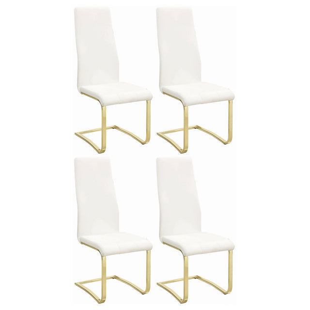 Furniture City Houma - Coaster - Montclair Upholstered Dining Side Chair White (Set of 4) - 190512