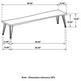 Sherman Wood Dining Bench Natural Acacia