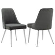 Furniture City Houma - Coaster - Cabianca Upholstered Dining Side Chair Grey (Set of 2) - 191442