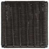 Dacy Faux Rattan Metal Dining Side Chair Brown (Set of 2)
