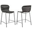 Furniture City Houma - Coaster - Mckinley Faux Rattan Metal Counter Chair Brown (Set of 2) - 192039
