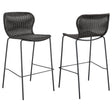 Furniture City Houma - Coaster - Mckinley Faux Rattan Metal Bar Chair Brown (Set of 2) - 192040