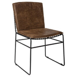 Abbott Metal Dining Side Chair Antique Brown (Set of 2)