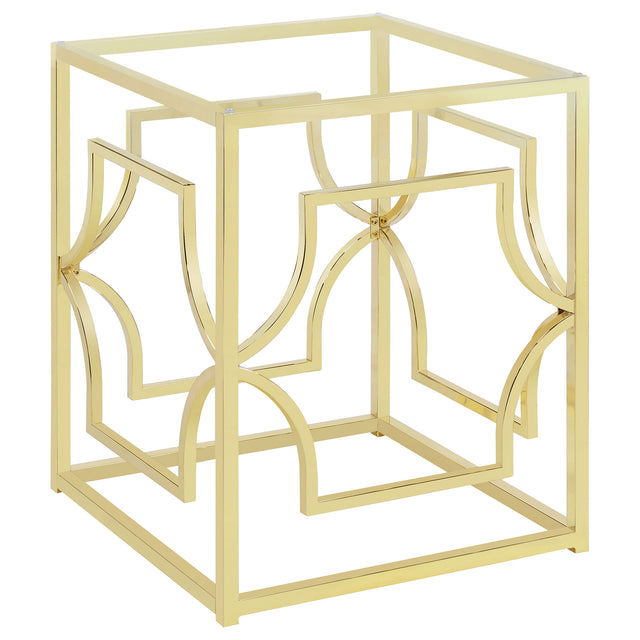 Furniture City Houma - Coaster - Starlight Square Metal Dining Table Base Brass - 192641