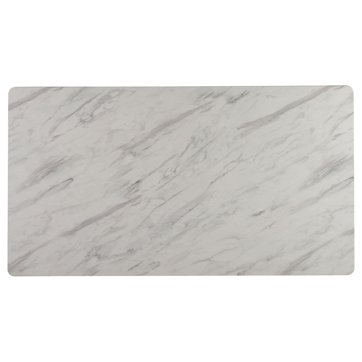 Everett Rectangular 63-inch Faux Marble Dining Table White