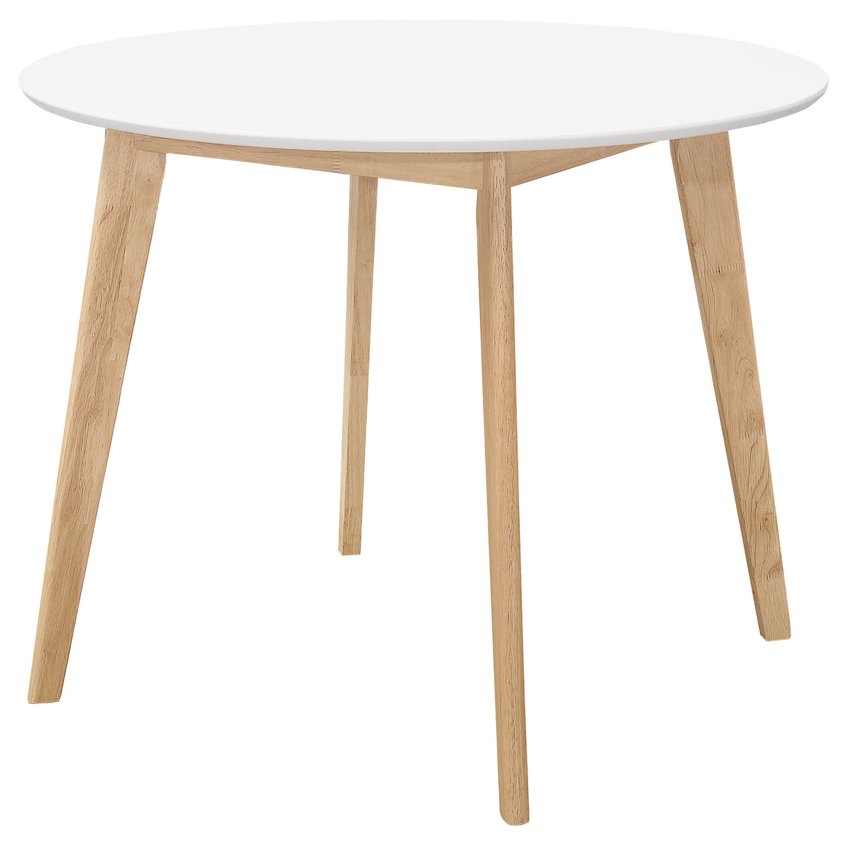 Furniture City Houma - Coaster - Breckenridge Round 40-inch Round Dining Table Matte White - 192790