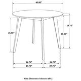 Breckenridge Round 40-inch Round Dining Table Matte White