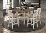 Furniture City Houma - Coaster - Sarasota 7-piece Drop Leaf Counter Dining Set Rustic Cream - 192818-S7