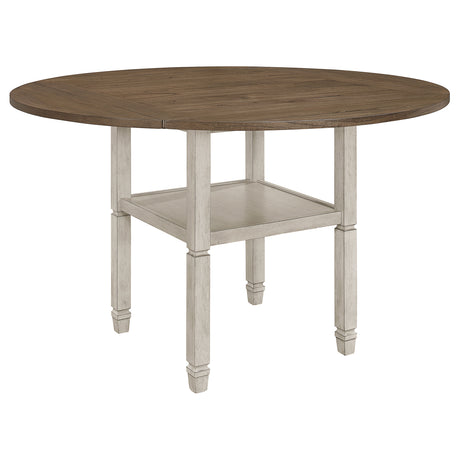 Furniture City Houma - Coaster - Sarasota 60-inch Extension Counter Dining Table Rustic Cream - 192818