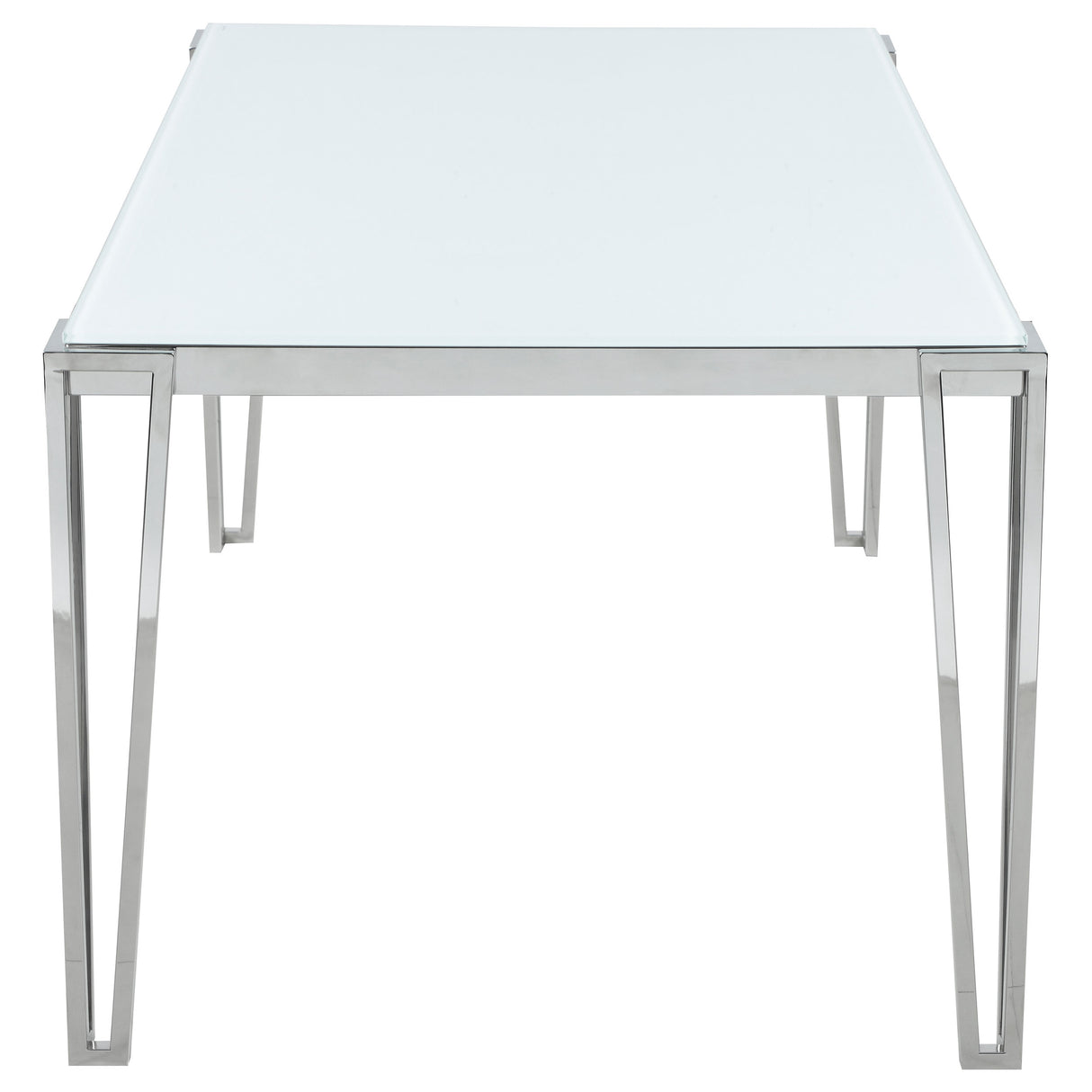 Pauline Rectangular 64-inch Glass Top Dining Table Chrome