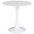 Furniture City Houma - Coaster - Arkell Round 30-inch Faux Marble Top Dining Table White - 193041