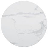 Arkell Round 30-inch Faux Marble Top Dining Table White