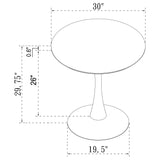 Arkell Round 30-inch Faux Marble Top Dining Table White