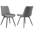 Furniture City Houma - Coaster - Diggs Upholstered Swivel Dining Side Chair Grey (Set of 2) - 193312