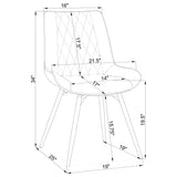 Diggs Upholstered Swivel Dining Side Chair Grey (Set of 2)