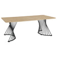 Furniture City Houma - Coaster - Altus 80-inch Composite Wood Dining Table Natural Oak - 193531
