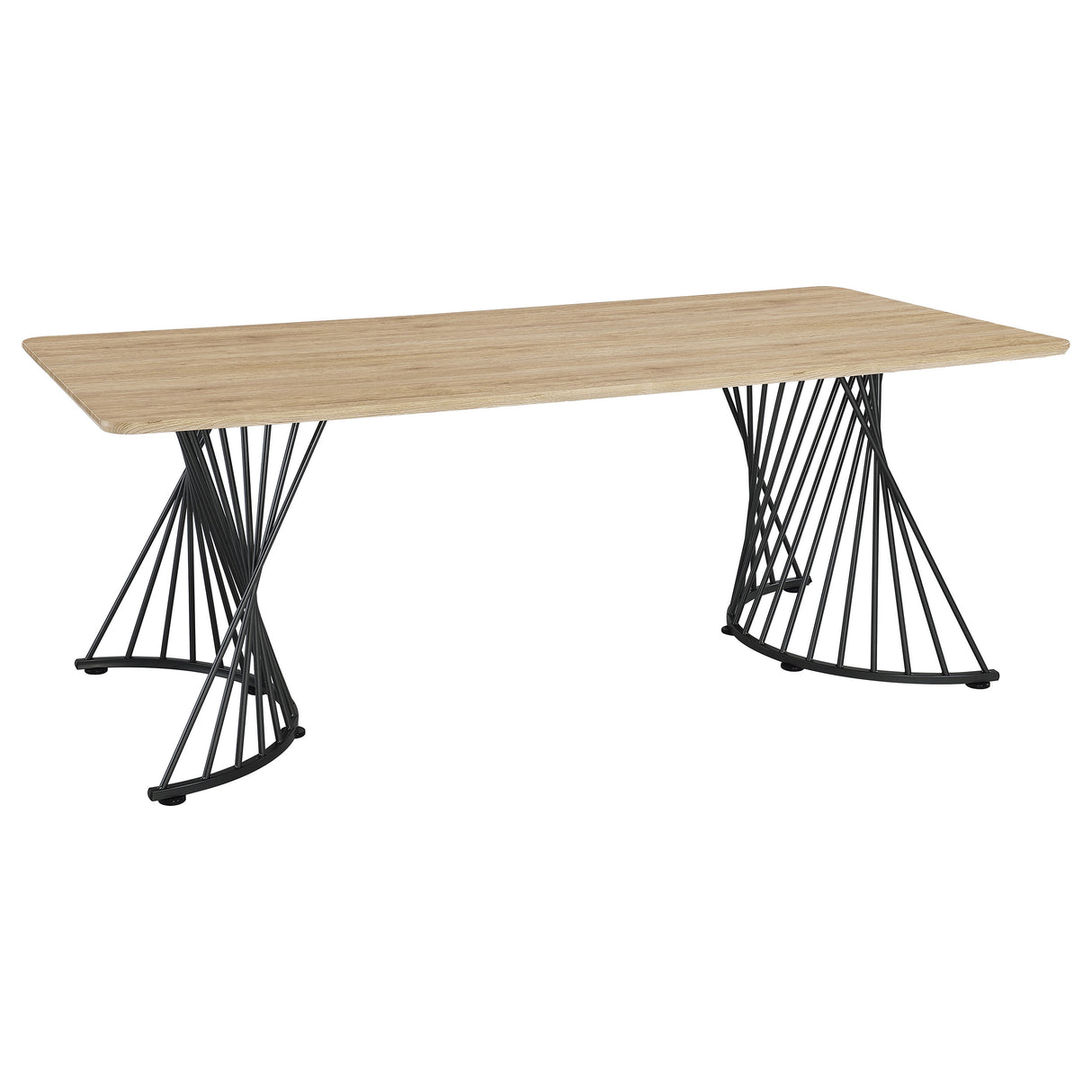 Furniture City Houma - Coaster - Altus 80-inch Composite Wood Dining Table Natural Oak - 193531