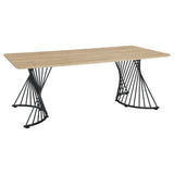 Furniture City Houma - Coaster - Altus 80-inch Composite Wood Dining Table Natural Oak - 193531