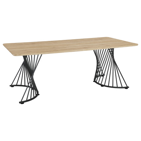 Furniture City Houma - Coaster - Altus 80-inch Composite Wood Dining Table Natural Oak - 193531